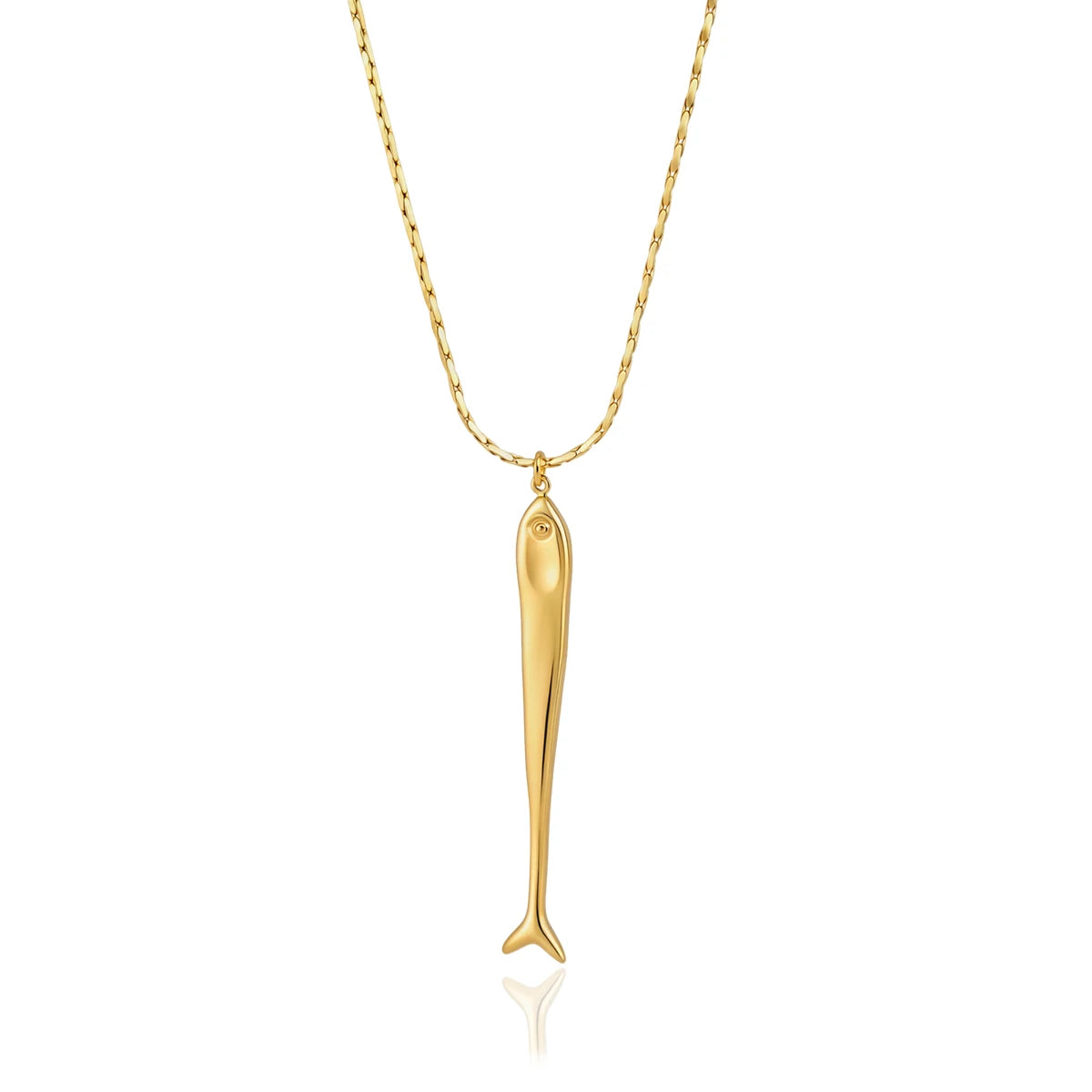 Kika Classic Long Fish Pendant Necklace