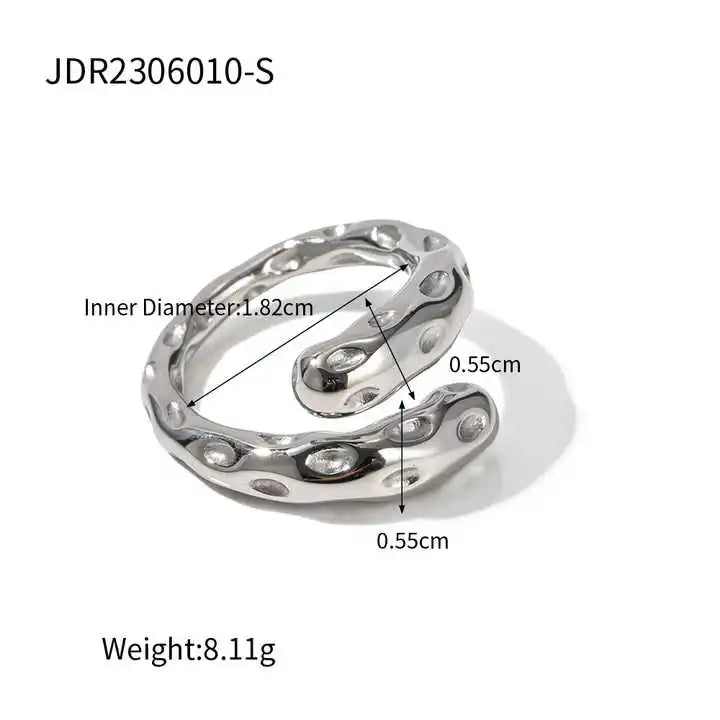 Irregular Square Hammer Heart Earrings
