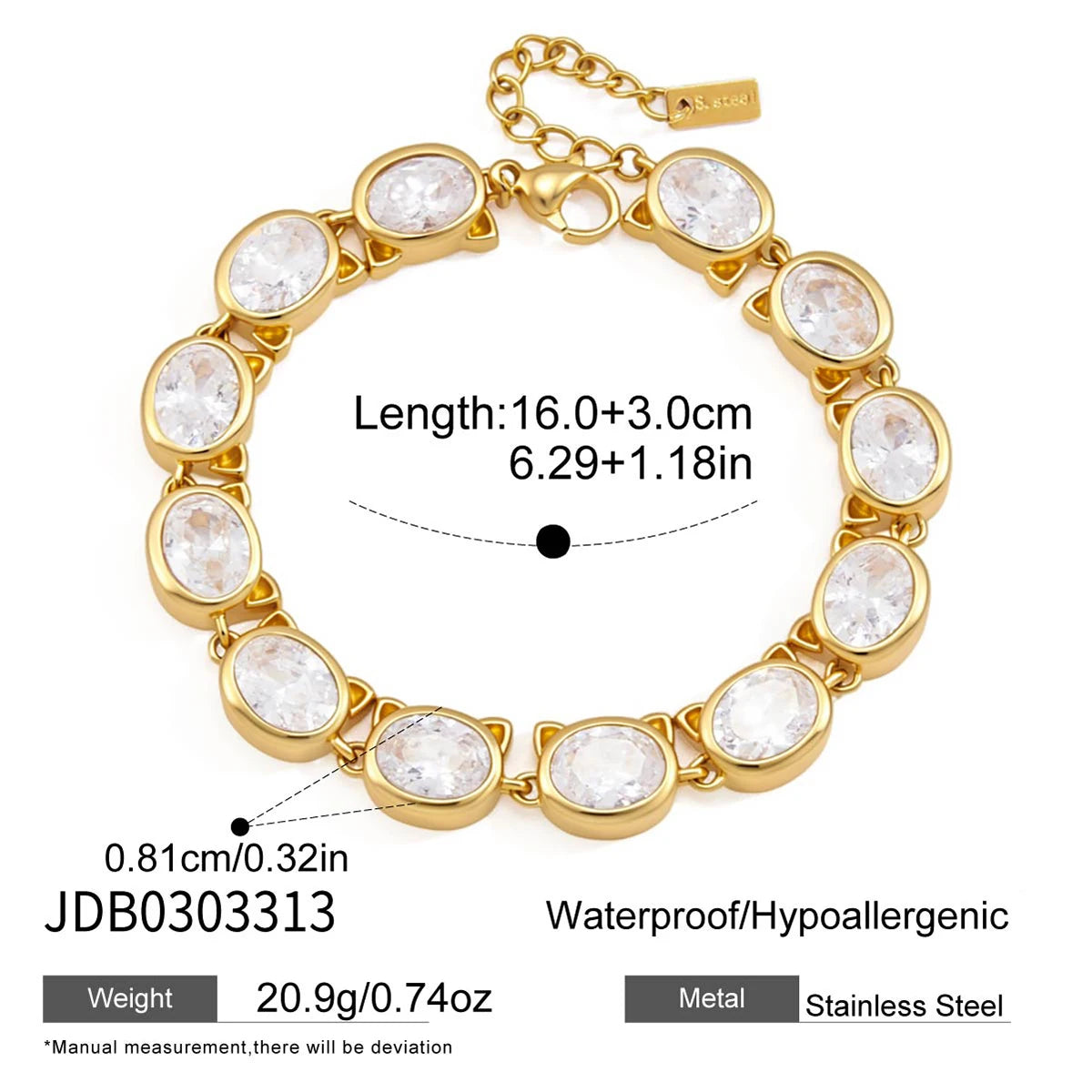 Kika Delicate Crystal Zircon Bracelet