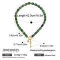 KIKA Green Resin Bead Chain Fish Pendant Necklace For Women 18K Gold PVD Plated Stainless Steel Necklace Fashion Jewelry Gift