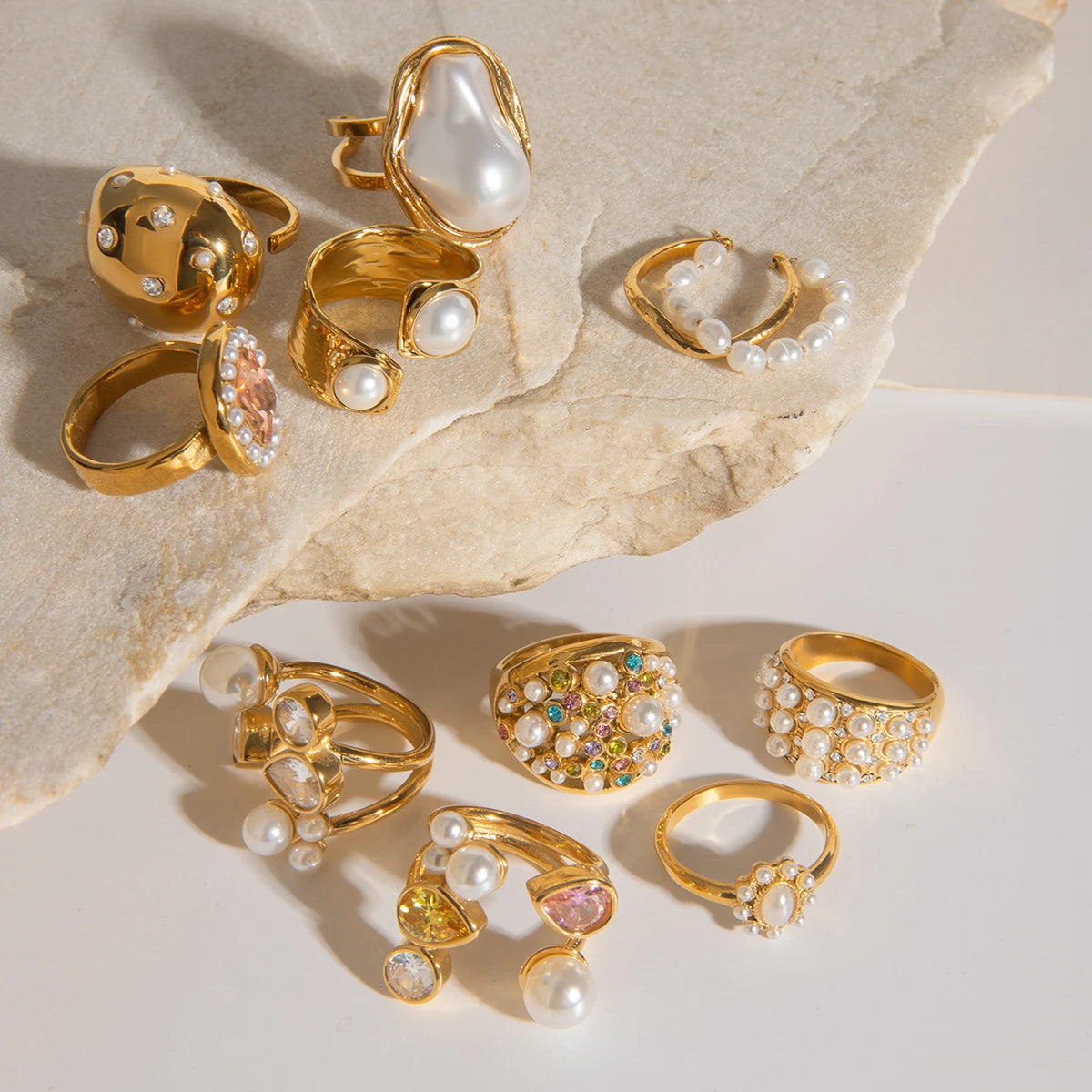 Kika Filled Heart Shaped Ring