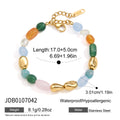 KIKA Elegant Natural Stone CCB Beads Bracelet For Women Minimalist 18K Gold Plated Stainless Steel Bracelet Fashion Jewelry