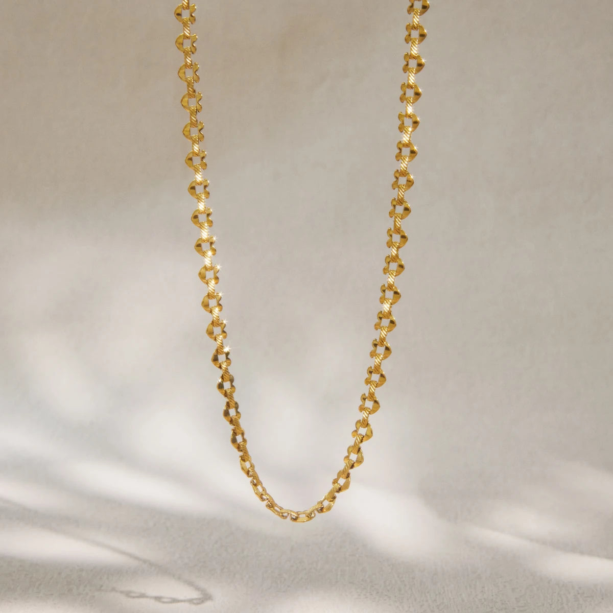 Kika Classic Gold Color Hollow Heart Necklace