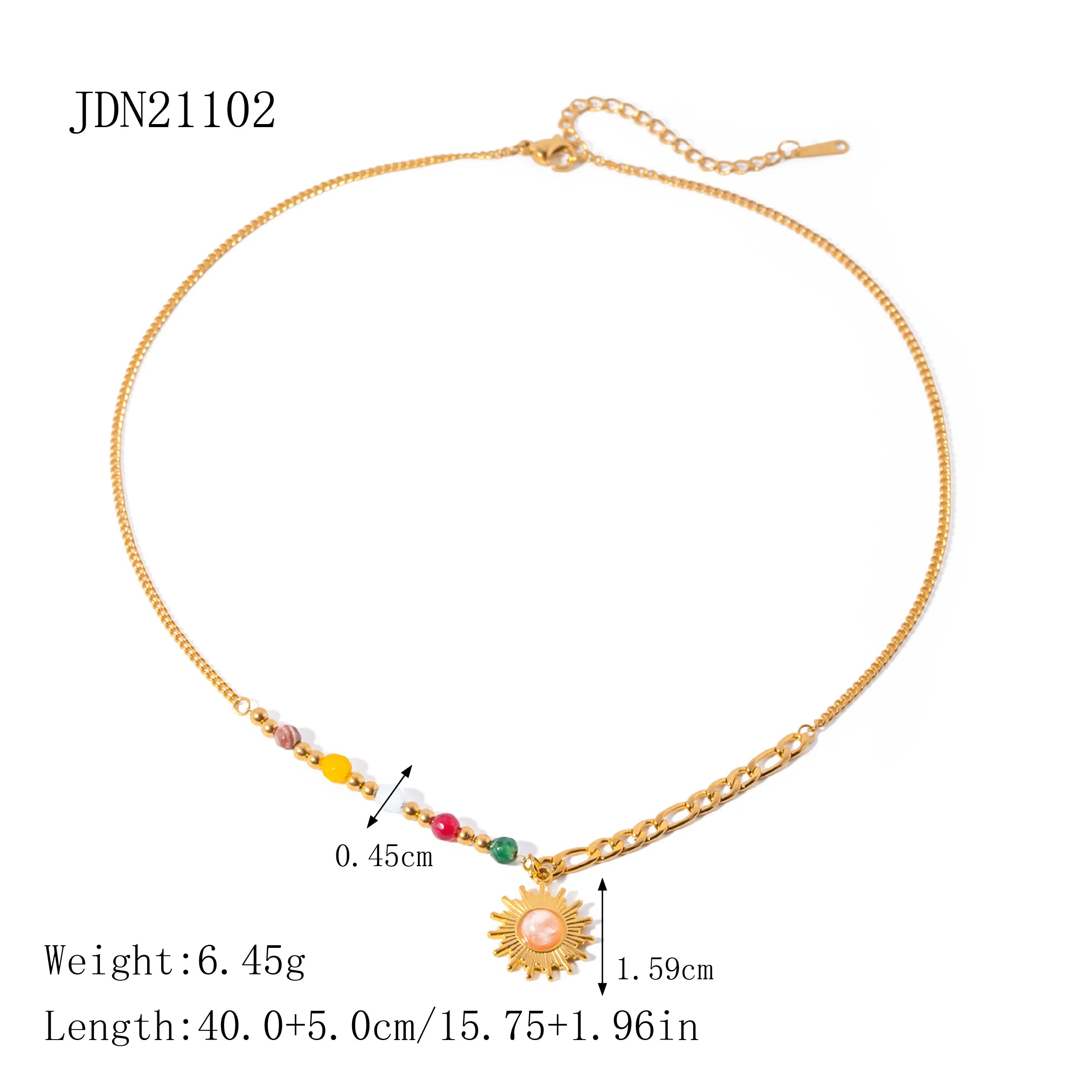 Dainty Sunburst Necklace Sunshine