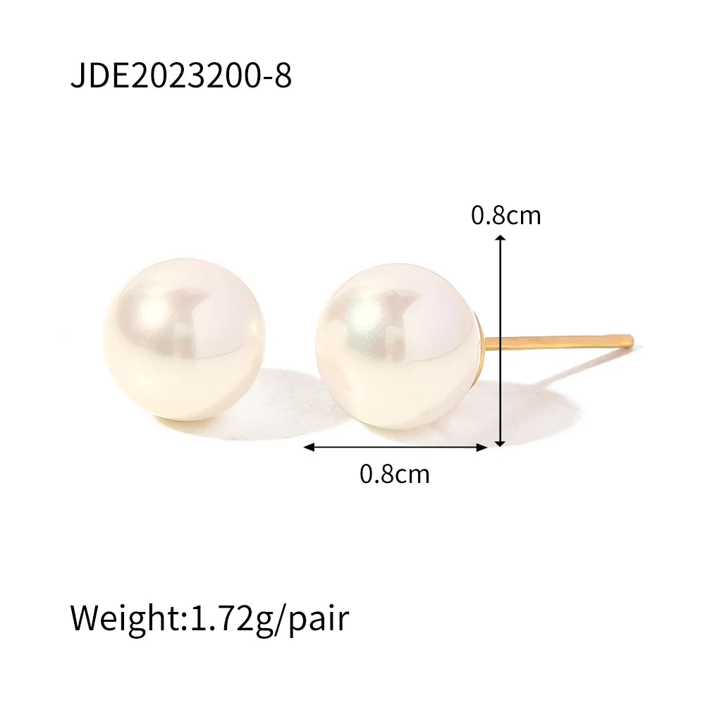 KIKA High Quality Imitation Pearls Drop Stainless Steel 316L Golden