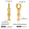KIKA Ocean Style Fish Drop Earrings PVD Plated Stainless Steel 316Lt