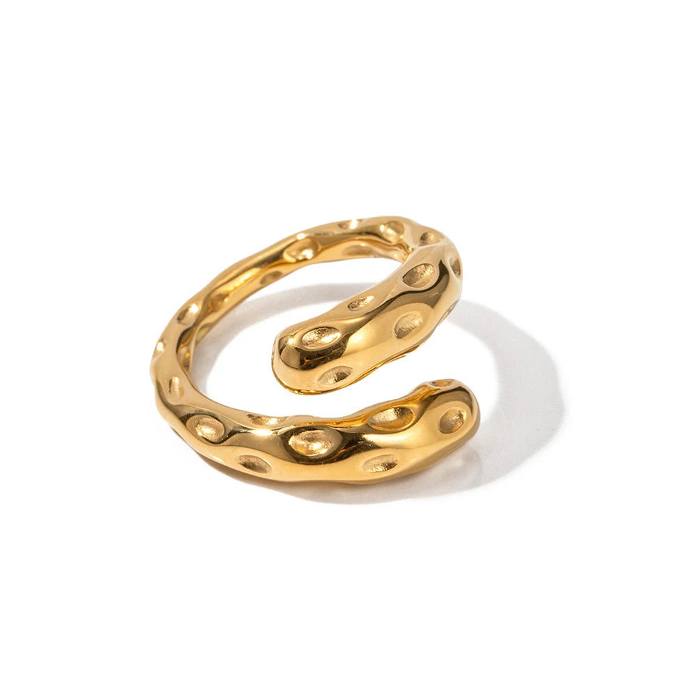 Kika Contemporary Statement Ring Asymmetry Sensuous Contours Bangle or Cuff Shape And Form Waterproof