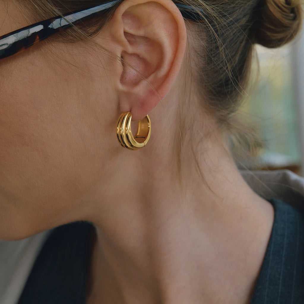 C-Shaped Hoop Earring Lady Waterproof