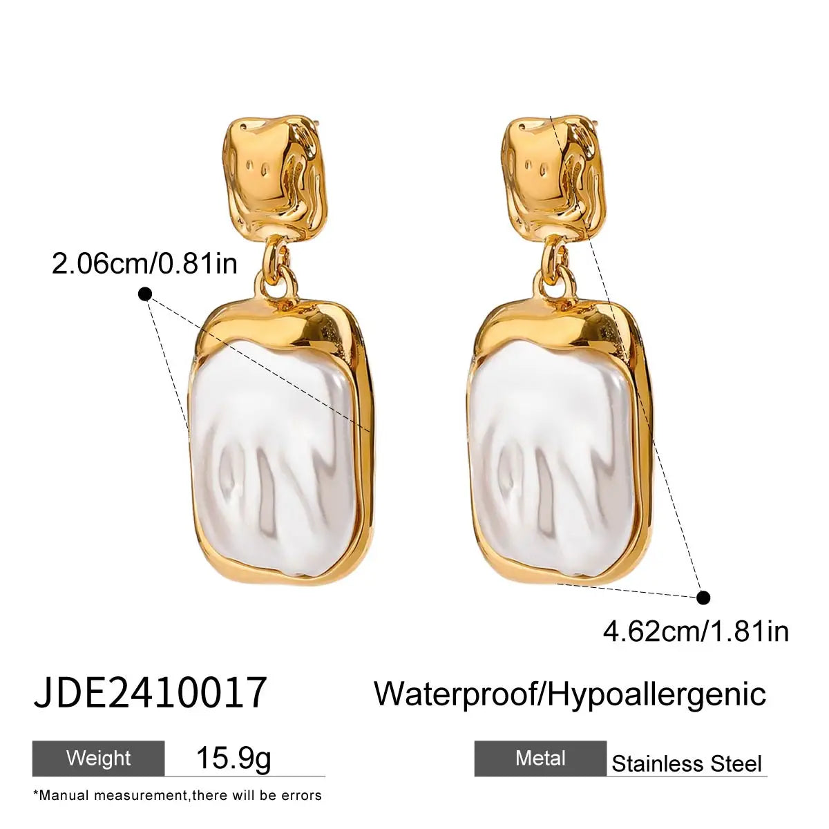 Exquisite Elegant Freshwater Pearl Pendant Earrings