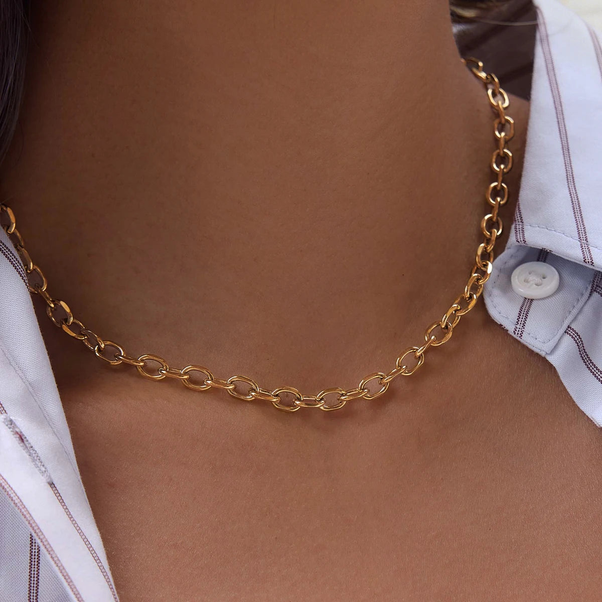 KIKA Minimalist Chain Necklace  PVD Plated Stainless Steel 316L