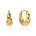 Earring With White Rhinestone
