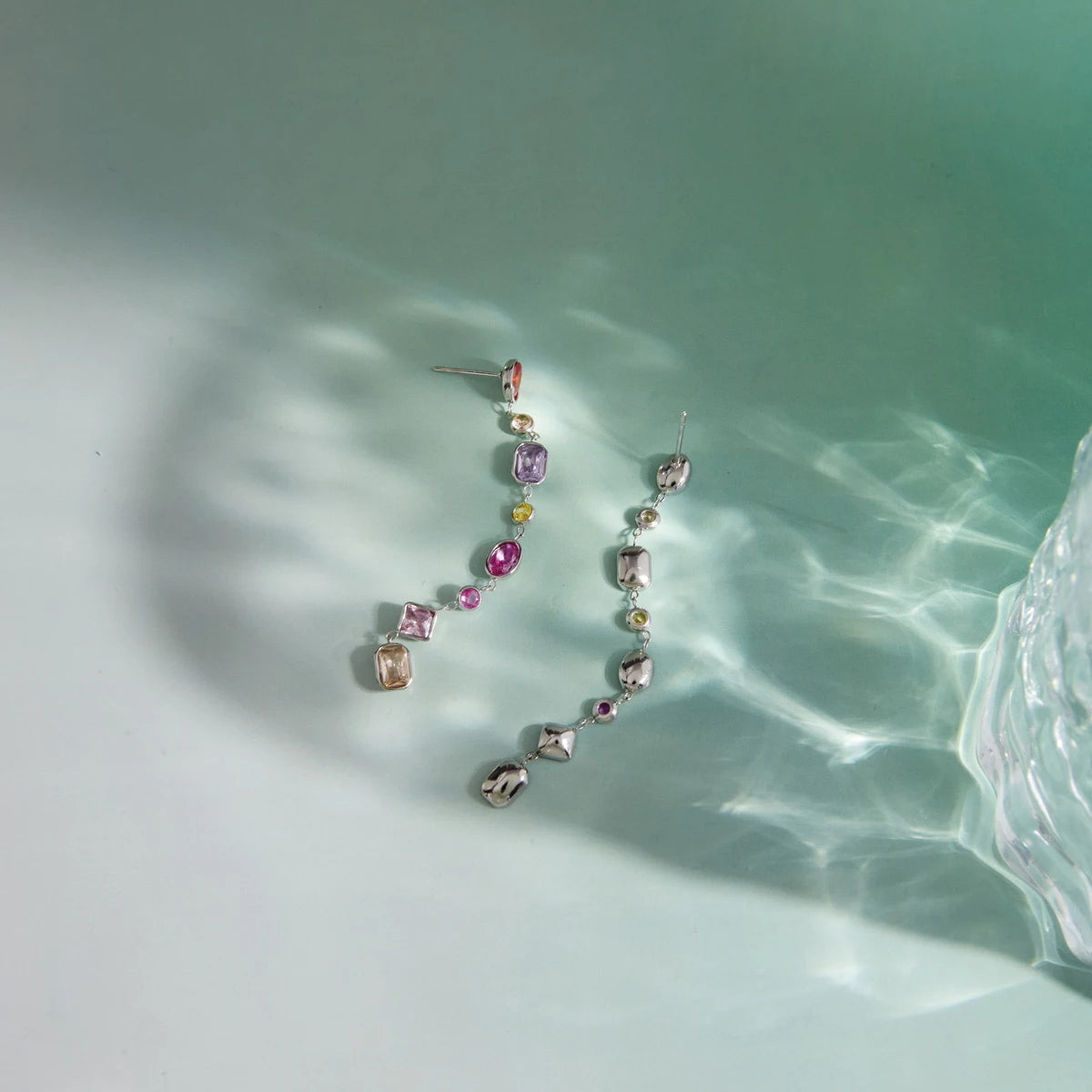 Kika Delicate 18K Steel Color Earrings