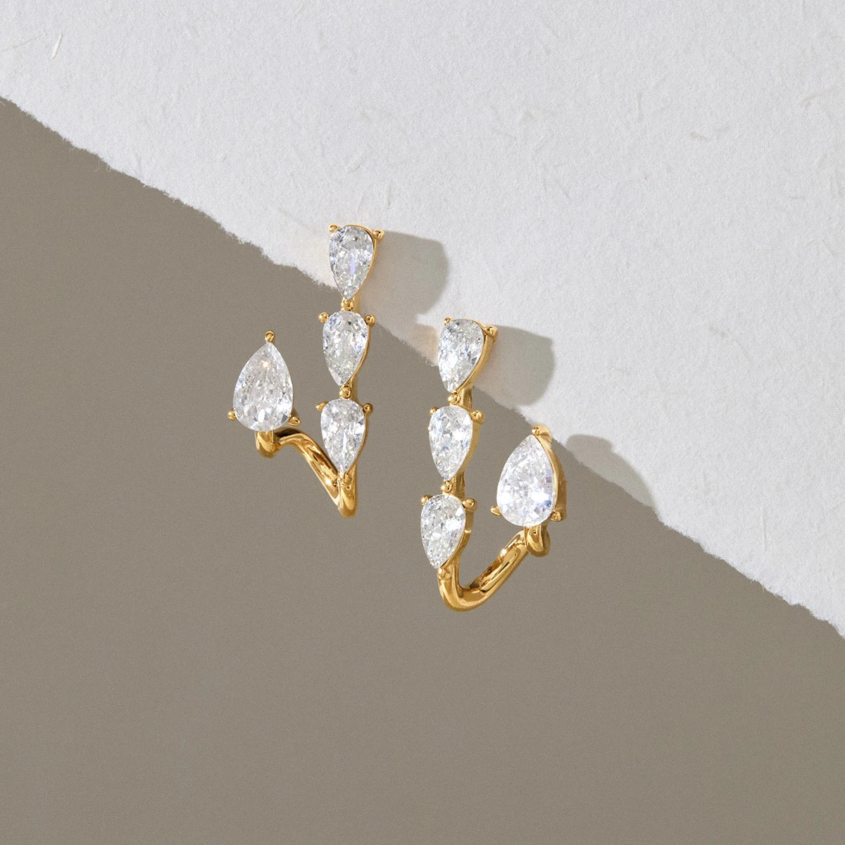 KIKA Classic Water Drop Zircon Earrings For Women Minimalist 18K Gold PVD Plated Stainless Steel Stud Earrings Fashion Jewelry