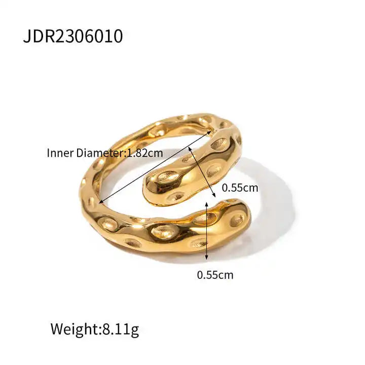 Irregular Square Hammer Heart Earrings