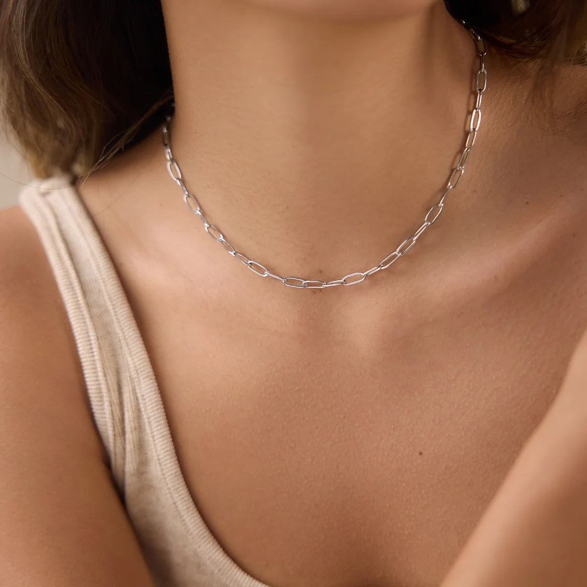 Kika Minimalist Chain Necklace Bracelet