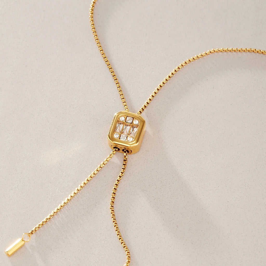 KIKA Delicate 80cm Adjustable Long Chain Necklace  18K Gold PVD Plated Stainless Steel 316L