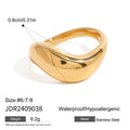Wave Ring Large Light Surface Stackable
