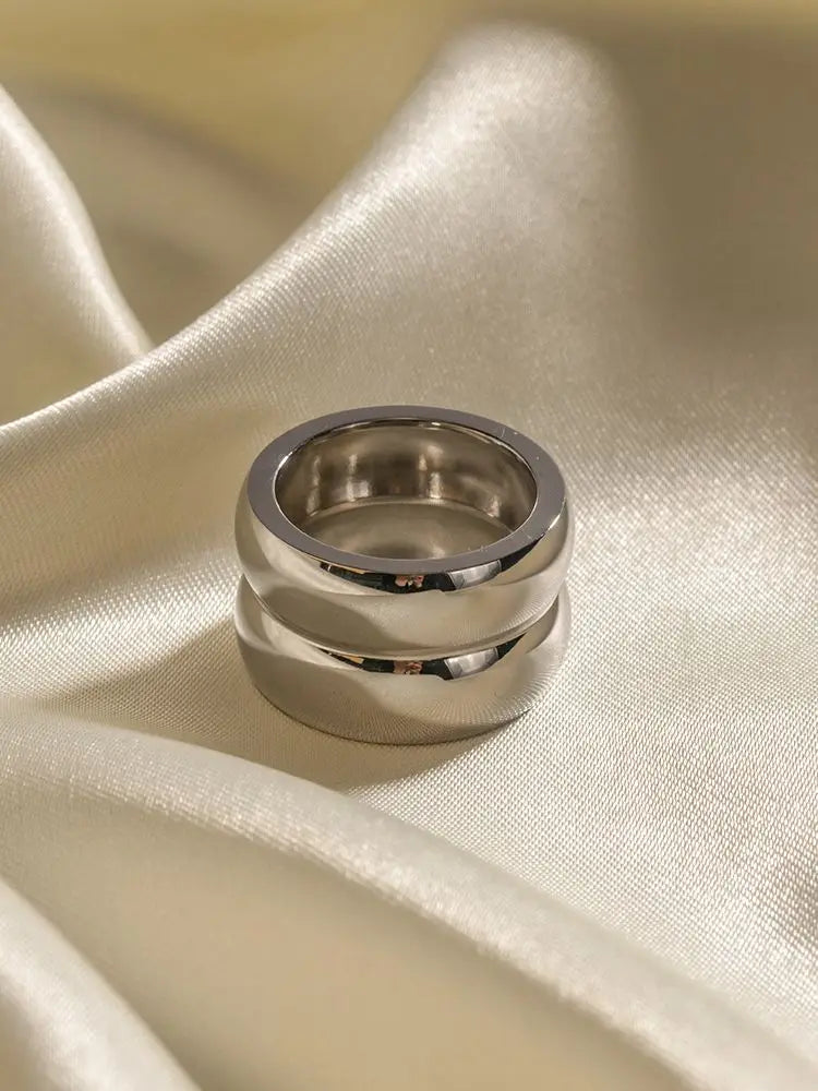 Kika Stainless Steel Smooth Ring