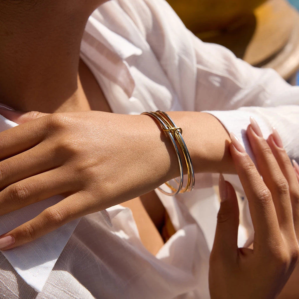 KIKA Minimalist Two Tone Stainless Steel Bracelet