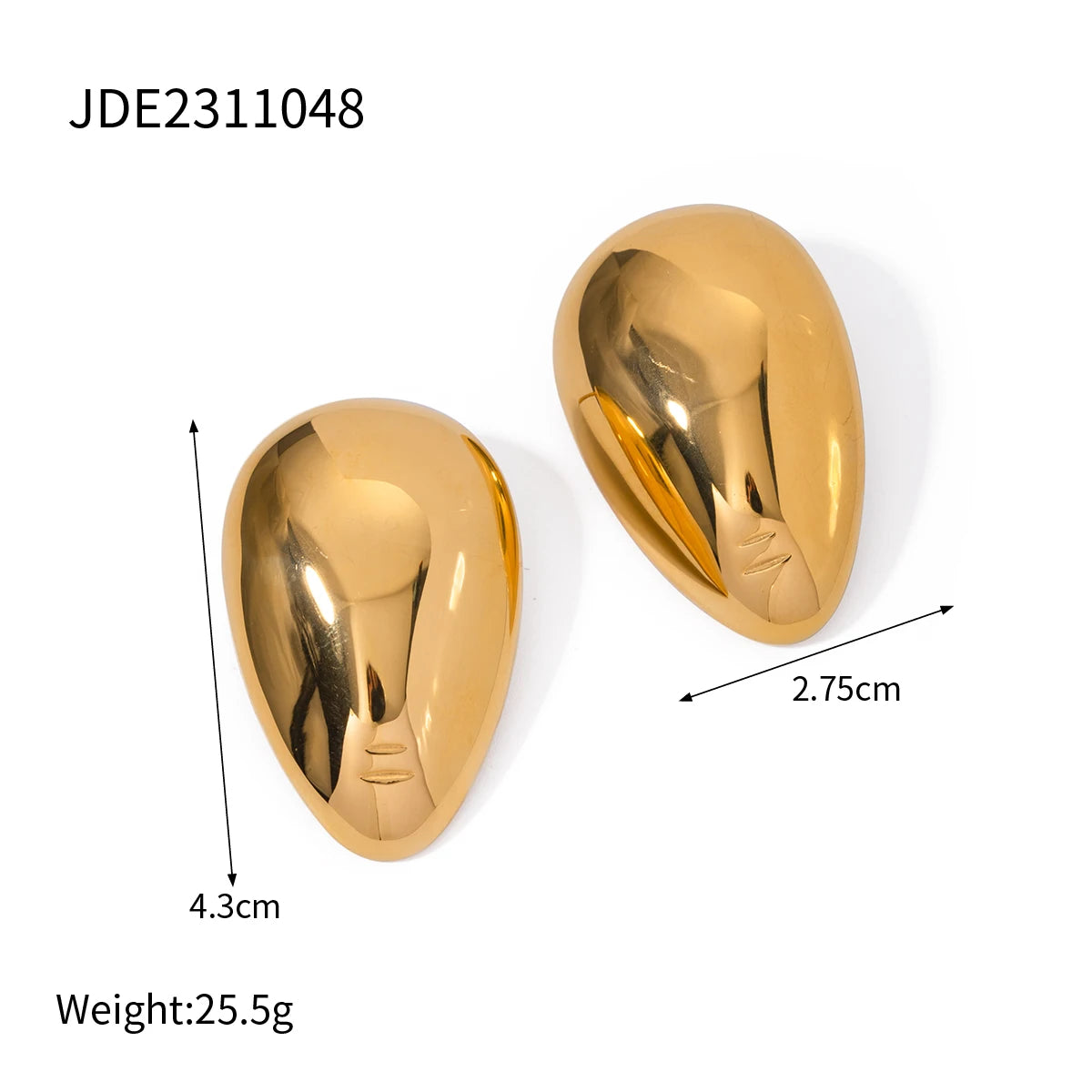 KIKA 316l Stainless Steel Vintage Earrings Waterproof Personalized Charm