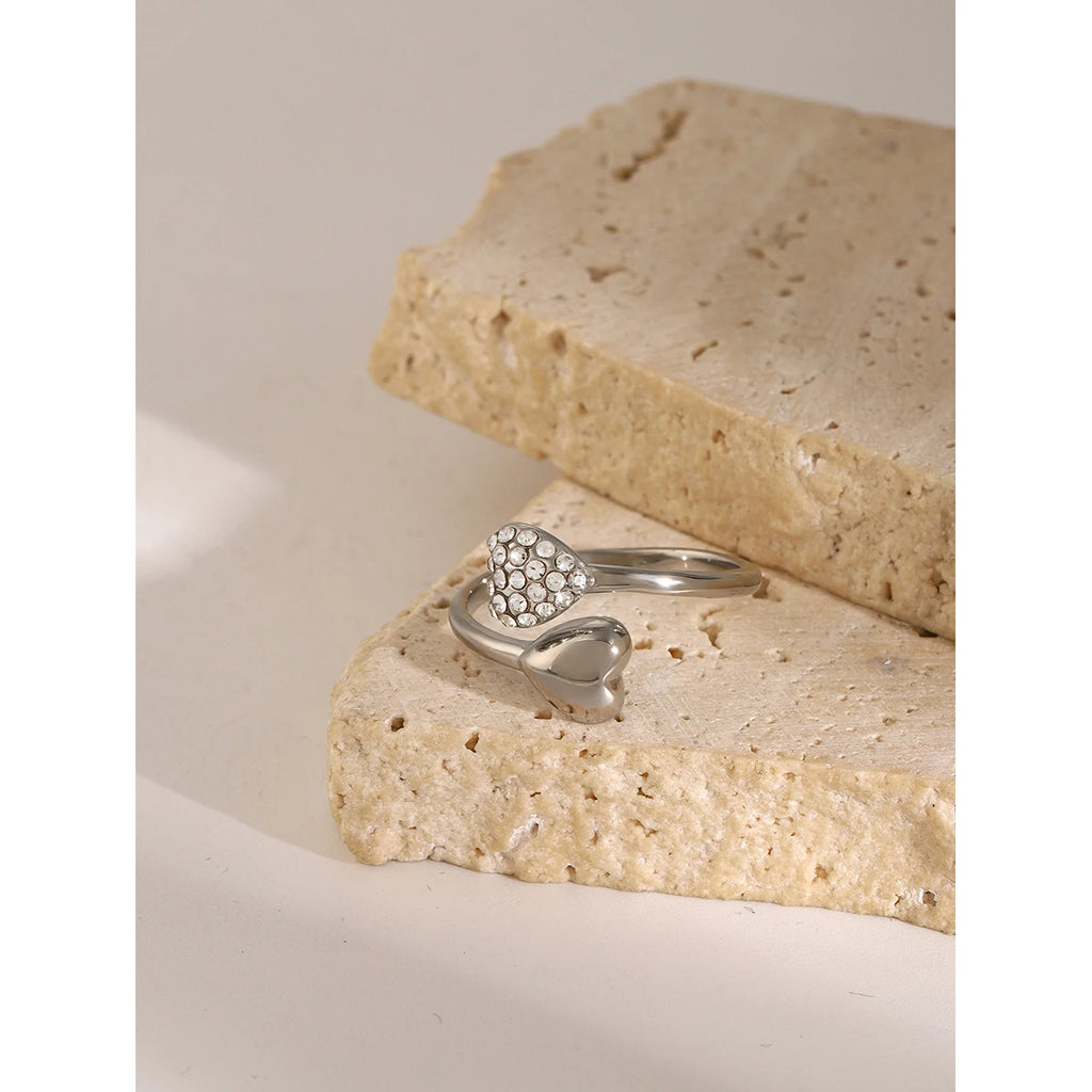 KIKA Chic Charm Rhinestones Waterproof Metal Stainless Steel 316L PVD  Plated
