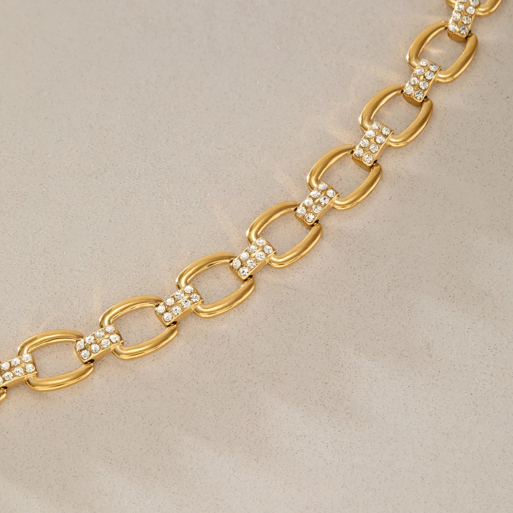 KIKA Classic Hollow Chain Bracelet For Women Waterproof 18K Gold PVD Plated Stainless Steel Bracelet Simple Fashion Jewelry