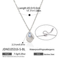 KJIKA Multicolor Glass Stone Geometric Pendant Necklace PVD  18K Gold Plated Stainless Steel 316L