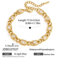 KIKA Classic Triangle Zircon Chunky Chain Bracelet 18K Gold PVD Plated Stainless Steel 316L