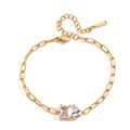 White Zircon Chain Bracelet