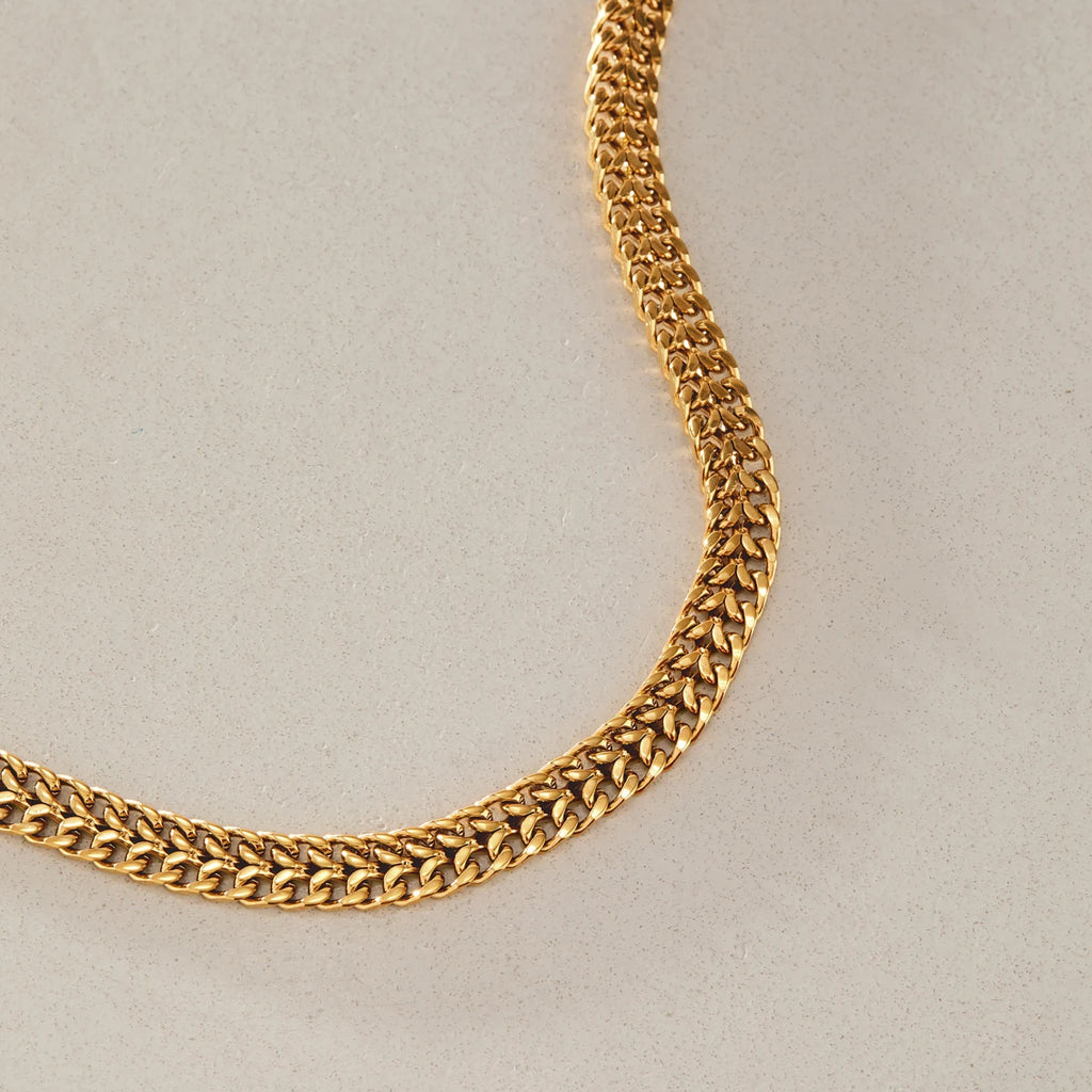 KIKA Classic Chain Necklace For Women Minimalist 18K Gold PVD Plated Stainless Steel Necklace Simple Fashion Jewelry Gift