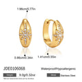 Kika Classic Crystal Star Clip Earrings 18K Gold PVD Plated Stainless Steel 316L