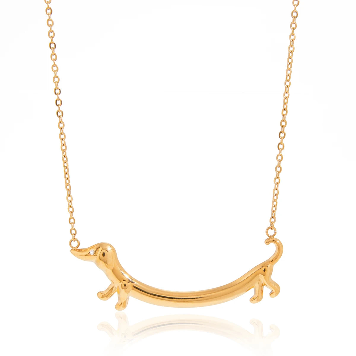 Cute Kitten Dog Open Ring Dachshund  Necklace, earrings