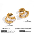 Kika Delicate Silver Gold Color White Zircon Double-Layer Hollow Ear Cuff