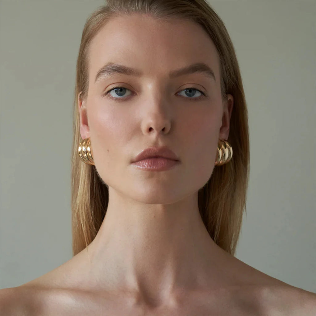 Kika Geometric Unusual Huggie Earrings