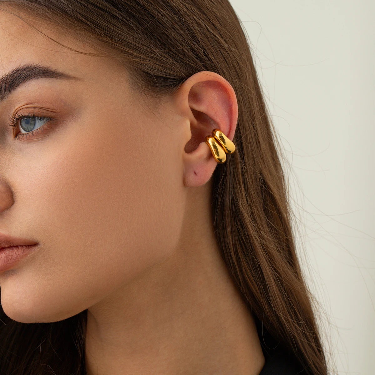 KIKA Minimalist Stainless Steel 316L Ear Cuff Fashion Metal