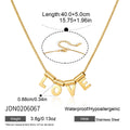 KIKA Slideable Letter Pendant Necklace  18K Gold PVD Plated Stainless Steel 316Lt