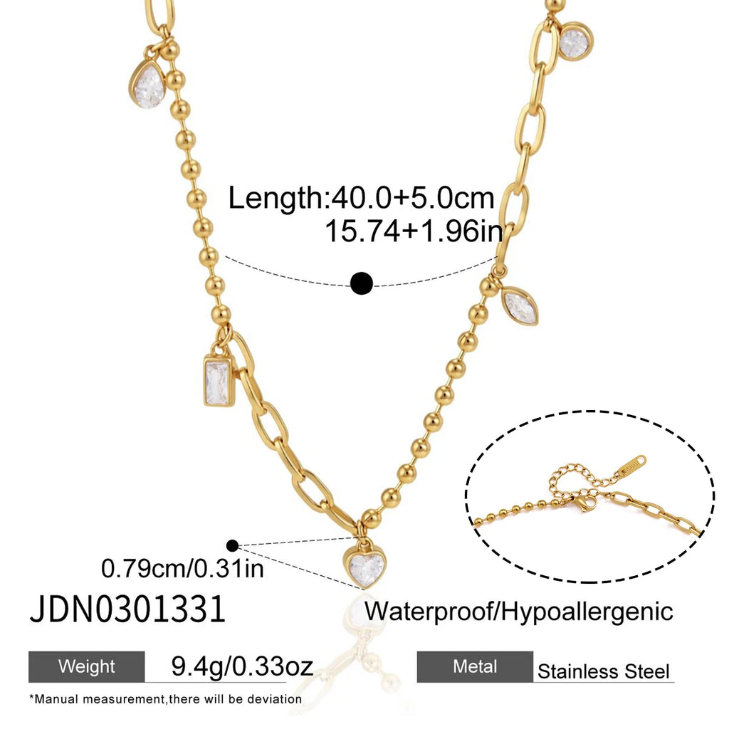Kika Classic Geometric Zircon Pendant Necklace ñ