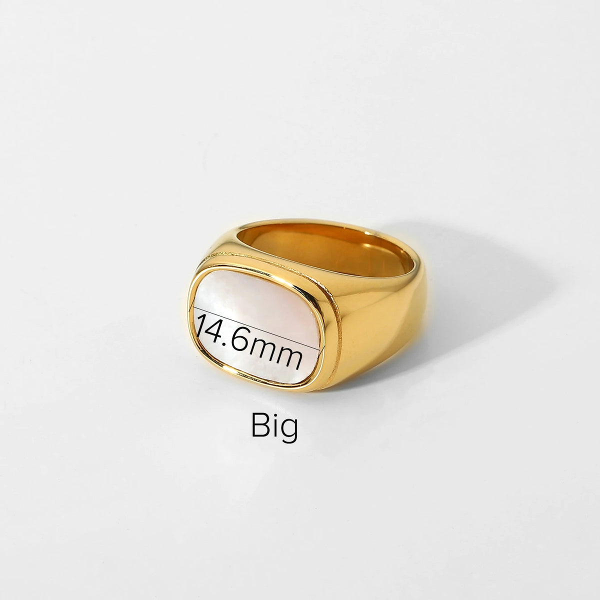 Zircon High Polished Geometric Round Chunky  Rings