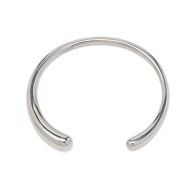 KIKA  316L Geometric Stainless Steel 18K Gold Color Cuff Bracelet Bangle Personalized Texture Waterproof Jewelry Party Gift