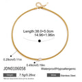 Kika Geometric Zircon Pendant Necklace Minimalist 18K Gold PVD Plated Stainless Steel 316L