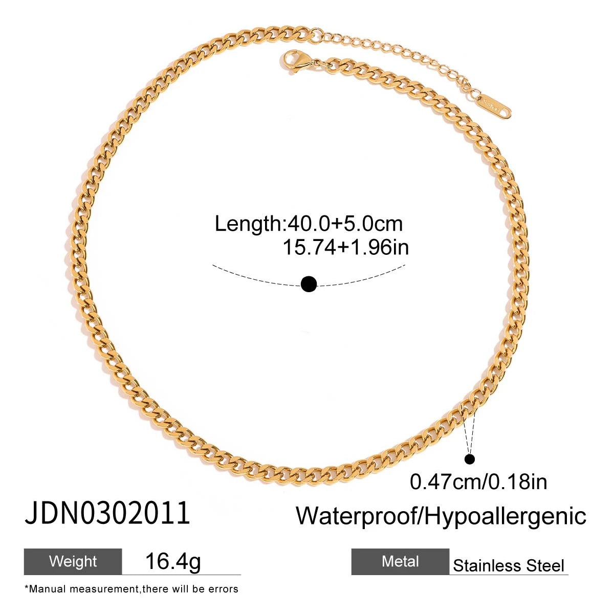 Kika Simple Classic Zircon Serpentine Necklace