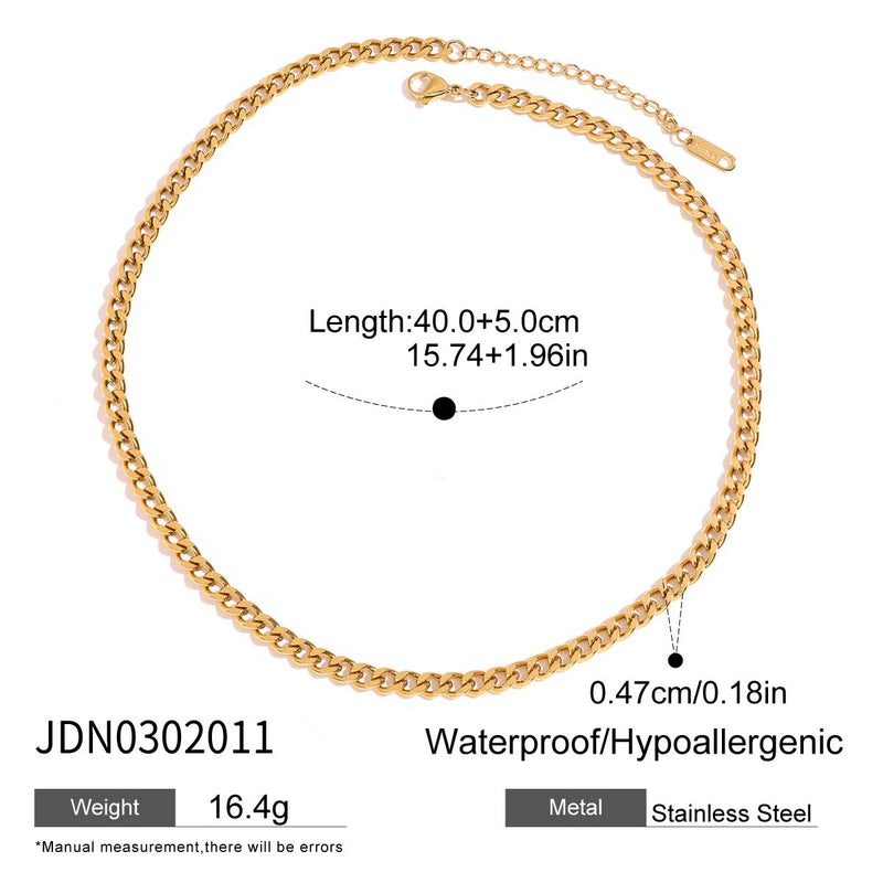 Kika Simple Classic Zircon Serpentine Necklace