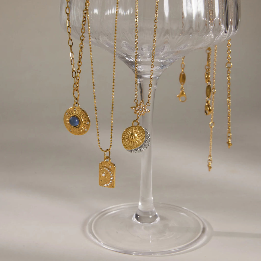Kika Classic Moon Star Sun Pendant Necklace