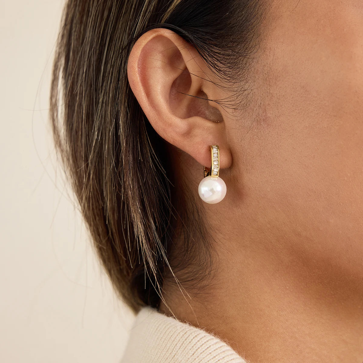 Kika Elegant Imitation Pearl Crystal Earrings