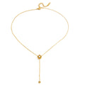 Kika Rhinestones Flower Star Moon Pendant Y-Shaped Chain Necklace