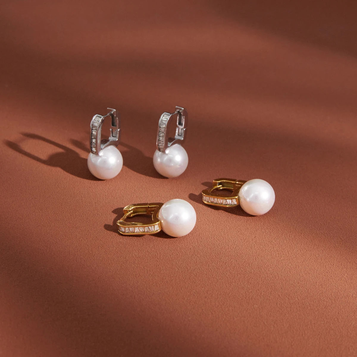 Kika Elegant Imitation Pearl Crystal Earrings