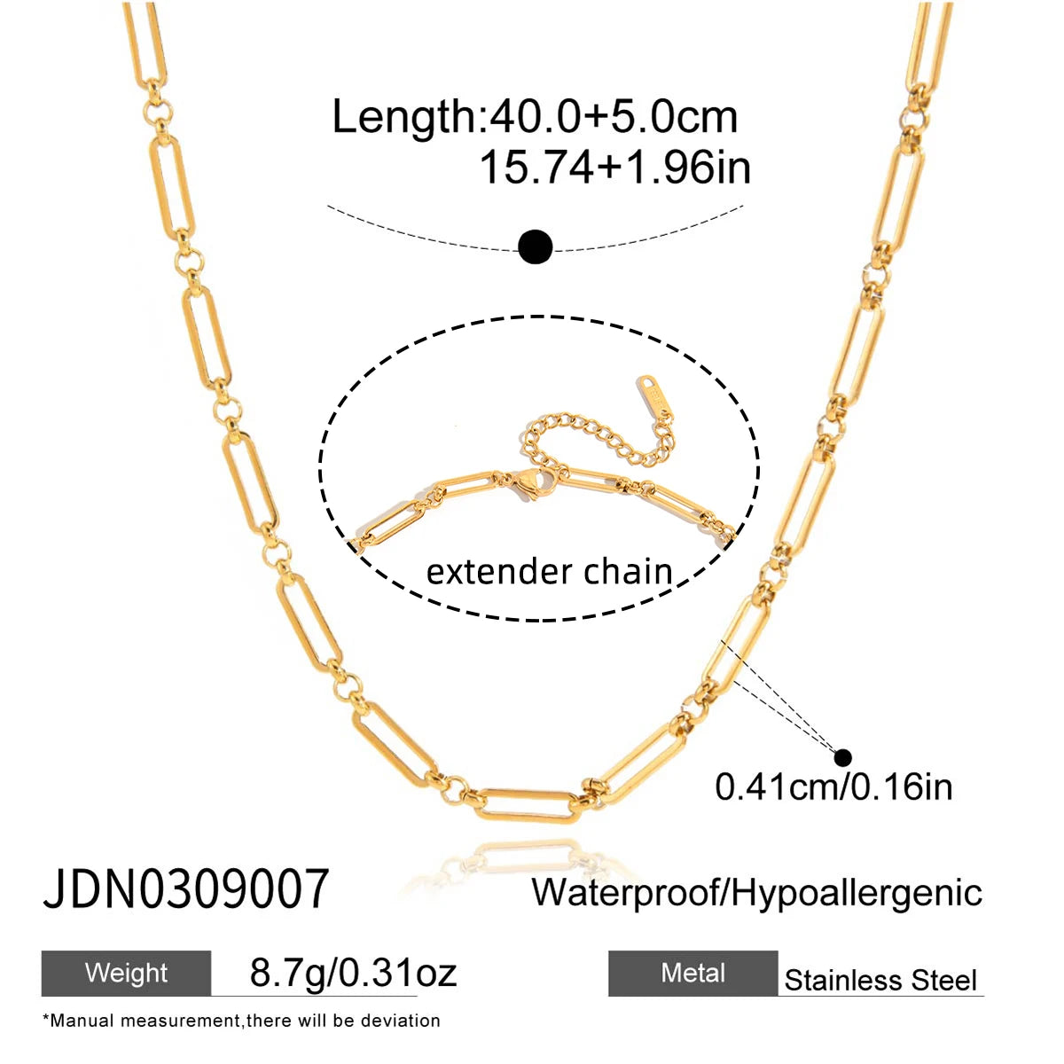 Kika Water Droplet Zircon Y-Shaped Chain O-Chain Necklace