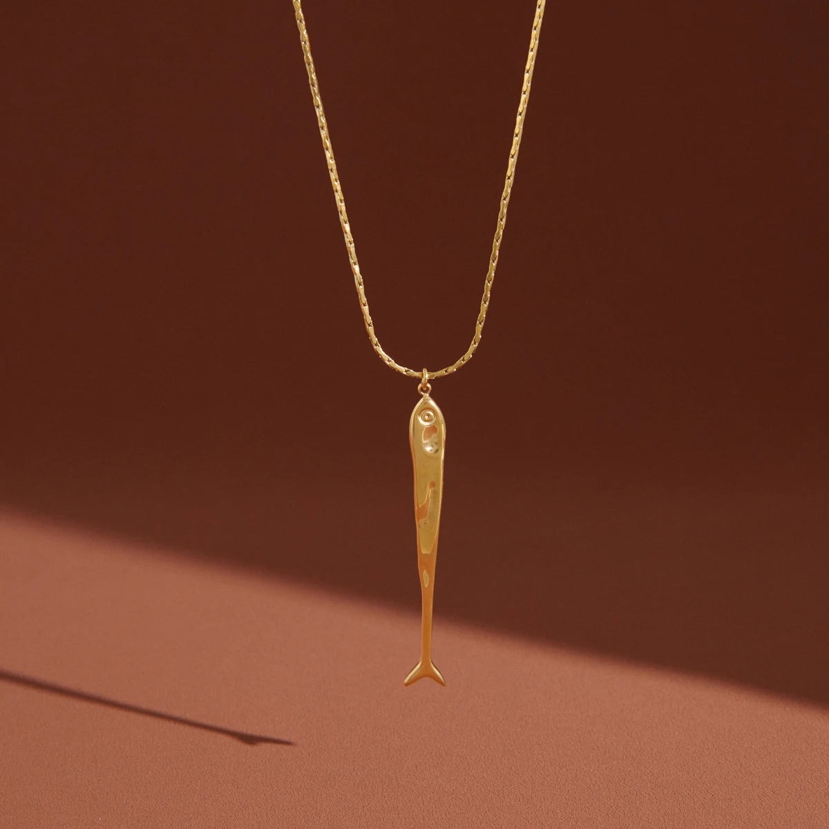 Kika Classic Long Fish Pendant Necklace