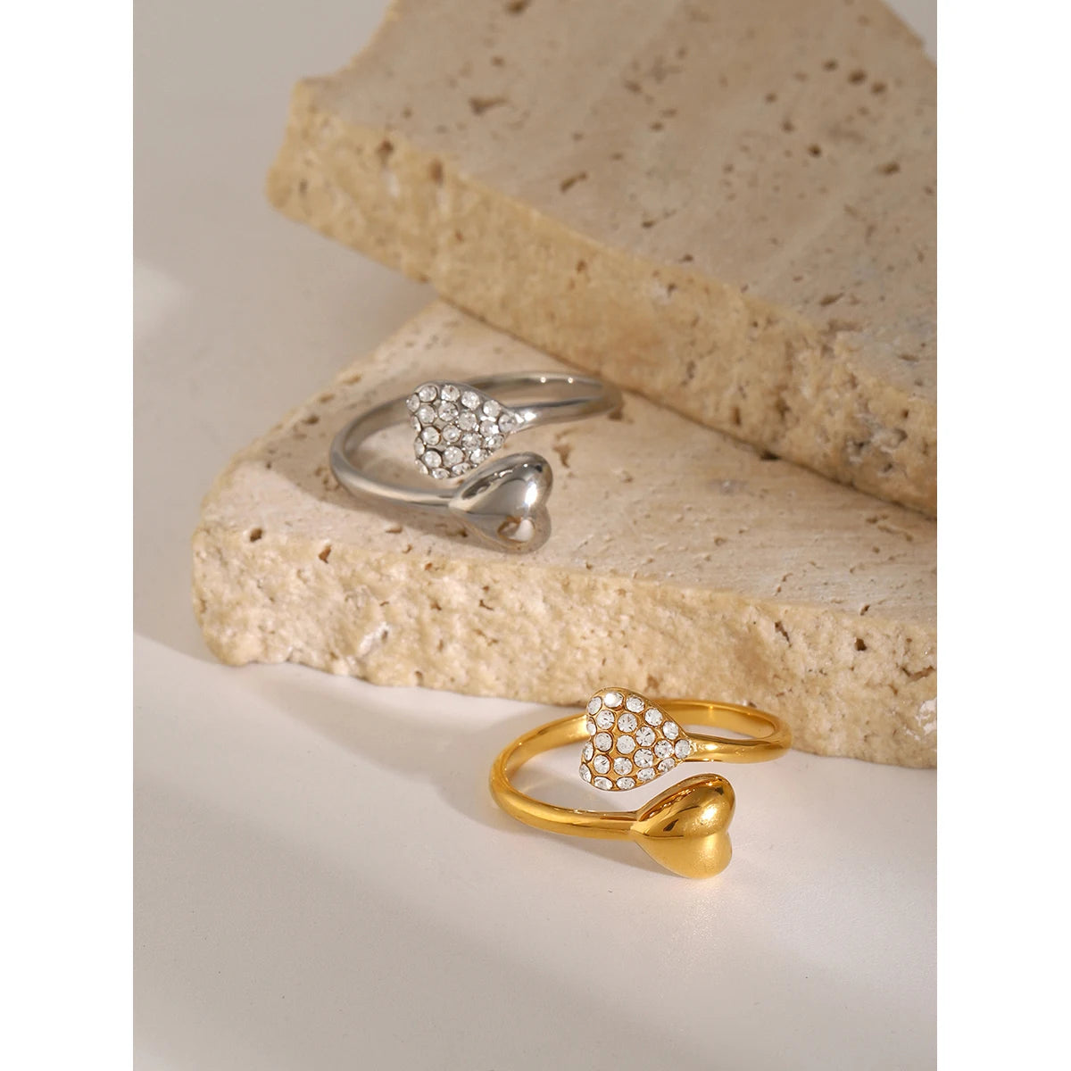 KIKA Chic Charm Rhinestones Waterproof Metal Stainless Steel 316L PVD  Plated