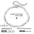 KIKA Delicate Zircon Tennis Chain Bracelet  Stainless Steel 316L Bracelet